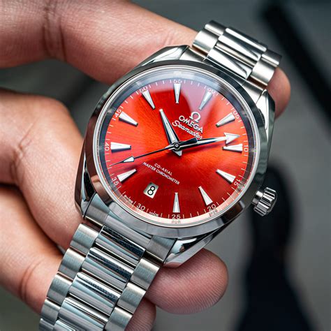 red omega watch|omega aqua terra watch price.